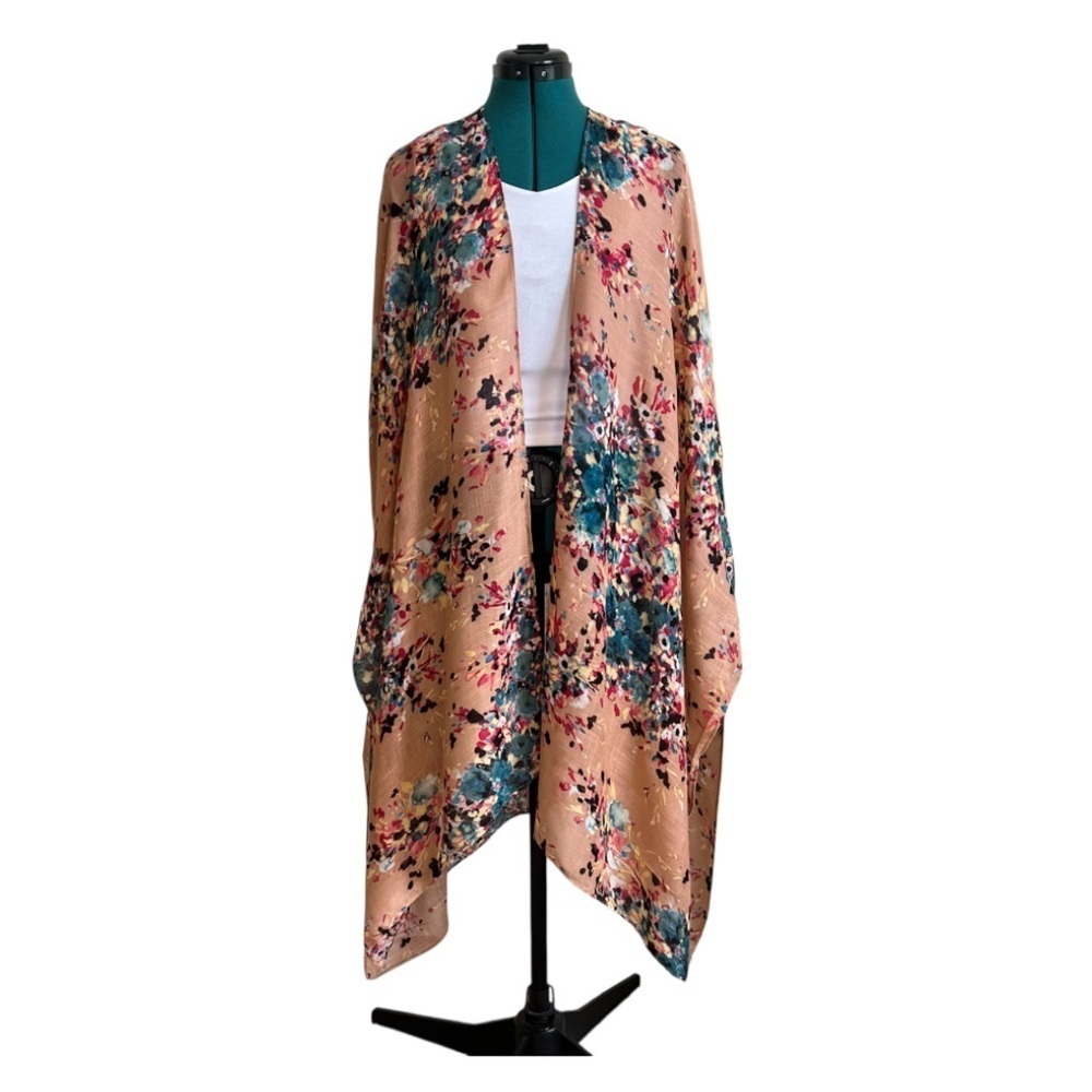 2/$30 Lovestitch Multicolor Floral Kimono - One Size